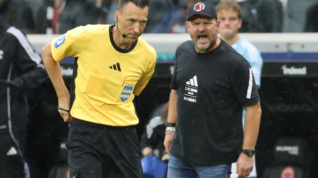 Verlor die Nerven: Steffen Baumgart (r.)