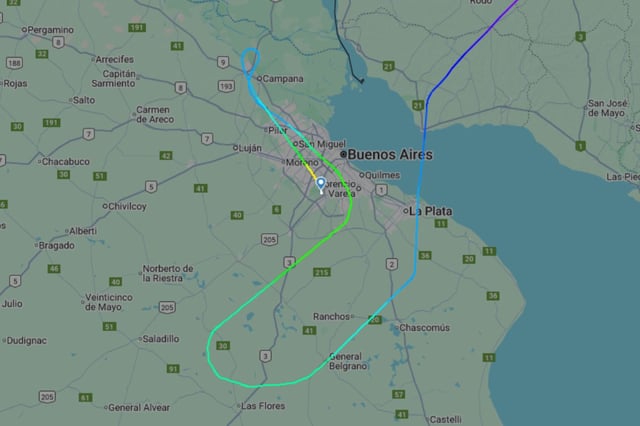 El sobrevuelo del avión de Ethiopian Airlines tras declararse en emergencia
