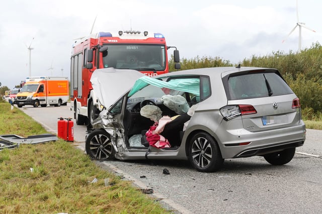 Eines der am Unfall beteiligten Fahrzeuge.