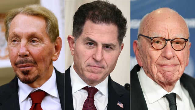 Larry Ellison, Michael Dell and Rupert Murdoch.