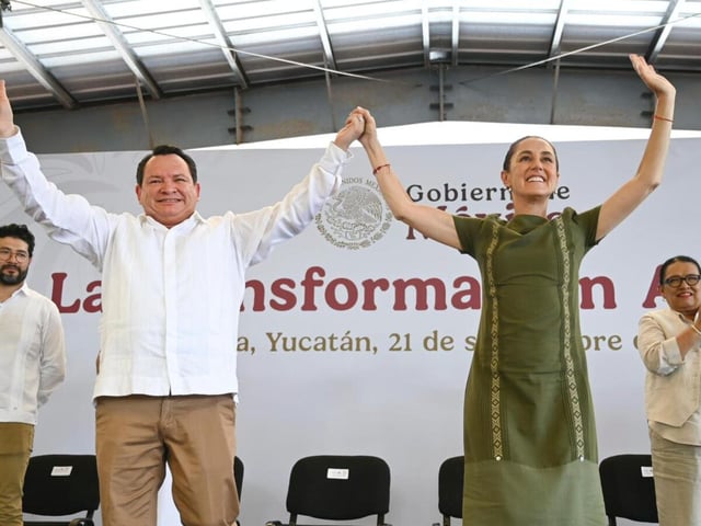 El gobernador de Yucatán, Joaquín "Huacho" Díaz Mena aseveró que la entidad yucateca camina de la mano de la Presidenta Claudia Sheinbaum Pardo