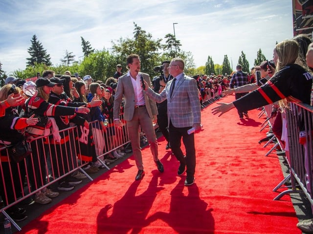  Thomas Chabot walked the red carpet Sunday at the Fan Fest.