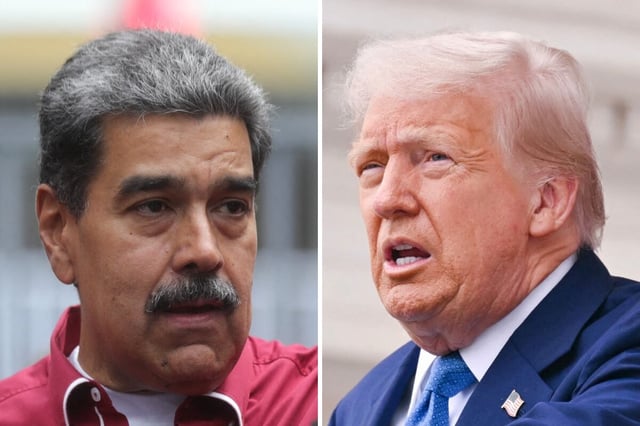 El líder chavista venezolano, Nicolás Maduro; y el presidente de Estados Unidos, Donald Trump. (Fotos de la Presidencia de Venezuela / Saul LOEB / AFP)