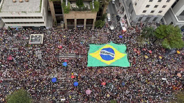 Em São Paulo os manifestantes se reuniram na Avenida Paulista