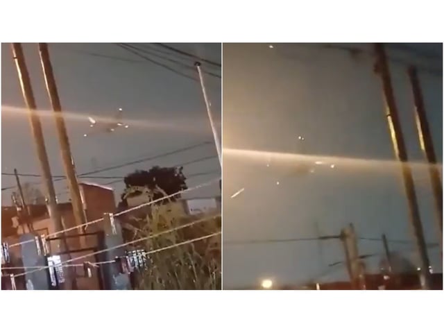 Así sobrevoló un avión en el AMBA este sábado por la noche.