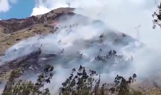 Pasco: adulto mayor pierde la vida en incendio forestal en San Pedro de Pillao. (Foto: Captura/Canal N)