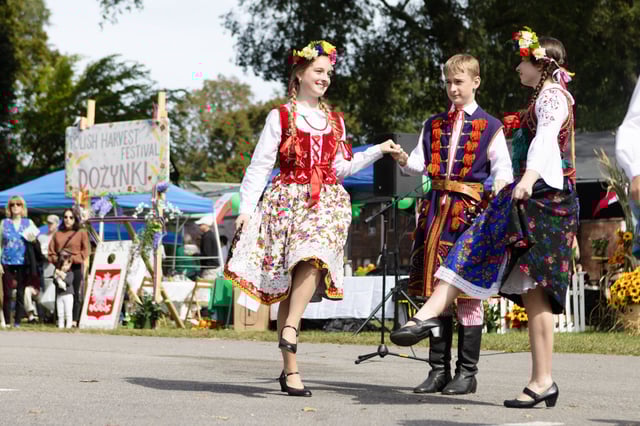 Lajkonik, the children’s dance group of Krakowiak Polish Dancers of Boston, perform traditional Polish dances during the 25th Annual Polish Harvest Festival.