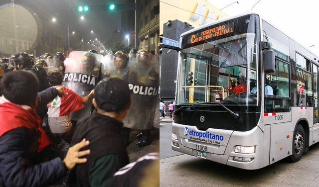 Metropolitano suspende temporalmente su servicio en el Centro de Lima por manifestaciones, anuncia la ATU