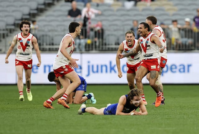 South Freo celebrate their controversial win.