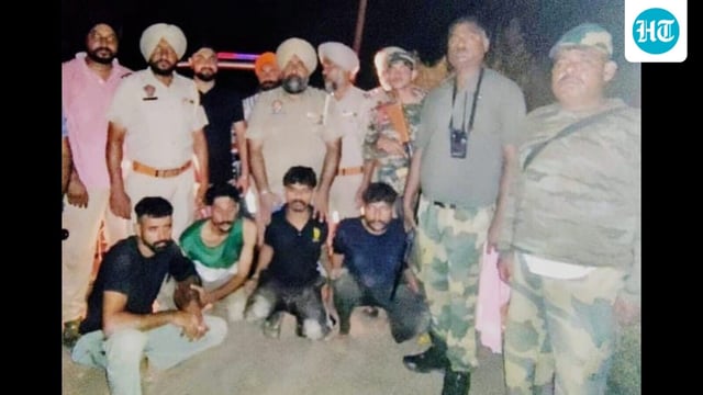 A joint team of the Punjab Police and Border Security Force (BSF) on Sunday nabbed four drug smugglers at Thetharke village in Gurdaspur and recovered 10kg of heroin from their possession.