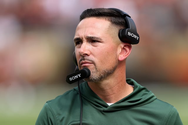 Head coach Matt LaFleur of the Green Bay Packers looks on during the second quarter against the Cleveland Browns at Huntington Bank Field on September 21, 2025 in Cleveland, Ohio.