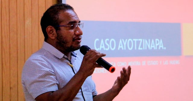 Vidulfo Rosales, exabogado de las madres y los padres de los 43 normalistas desaparecidos de Ayotzinapa. Foto: Carlos Alberto Carbajal, Cuartoscuro