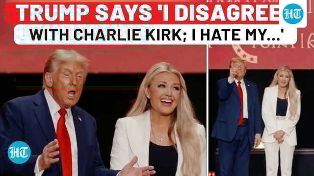 Trump says 'I disagreed with Charlie Kirk, I hate my…' then dances on stage 