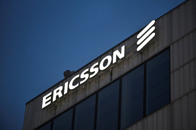 Ericsson logo is displayed on the company's headquarters building in Stockholm, Sweden, January 23, 2024. TT News Agency/Henrik Montgomery via REUTERS/ File Photo