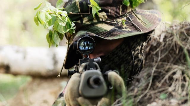 The soldier was reloading an assault rifle when he inserted the wrong magazine