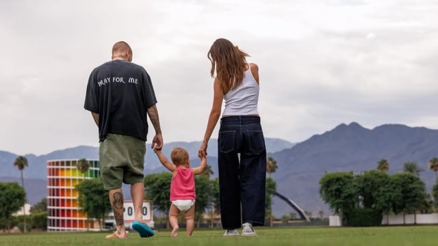 Justin Bieber and Hailey Bieber with little Jack