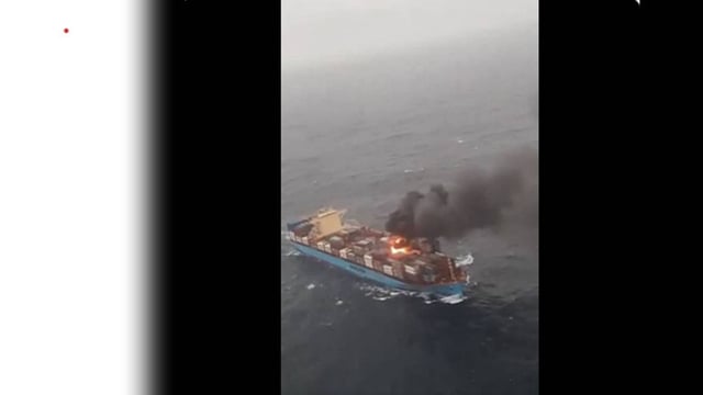 The ship, which belongs to Jamnagar-based HRM & Sons, was loaded with rice and sugar. | Image: ANI