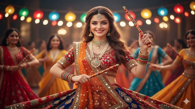Get Dandiya-Ready with Gemini AI: A Step-by-Step Guide to Creating Your Perfect Navratri Look | Image: Nano Banana