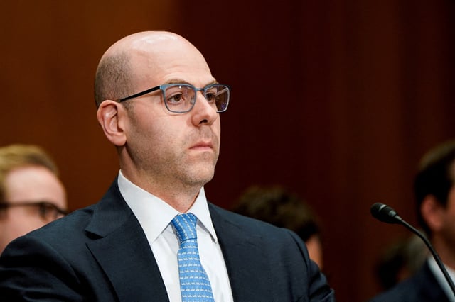 Stephen Miran, U.S. President Donald Trump's nominee to the Federal Reserve Board attends a Senate Banking, Housing and Urban Affairs Committee nomination hearing on Capitol Hill in Washington, D.C., U.S., September 4, 2025. REUTERS/Elizabeth Frantz/File Photo