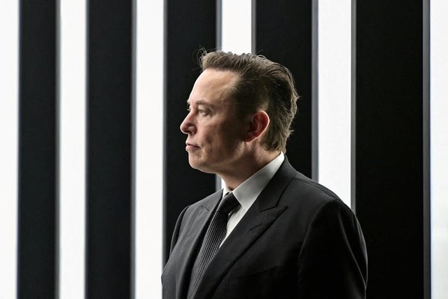 Elon Musk attends the opening ceremony of the new Tesla Gigafactory for electric cars in Gruenheide, Germany, March 22, 2022. Patrick Pleul/Pool via REUTERS/File Photo