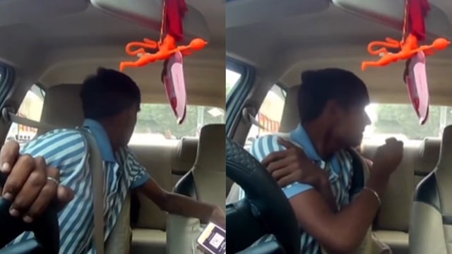Cab driver video goes viral. Image Source: deepdownanlyz/ X