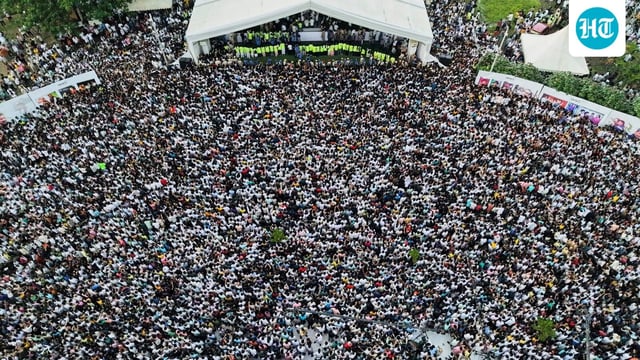 Fans gather to pay homage to the popular singer and composer Zubeen Garg in Guwahati, Sunday.
