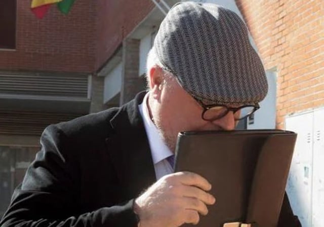 El excomisario Villarejo a la salida del juzgado