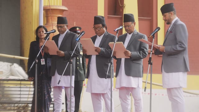 Four ministers take oath under PM Karki in Nepal