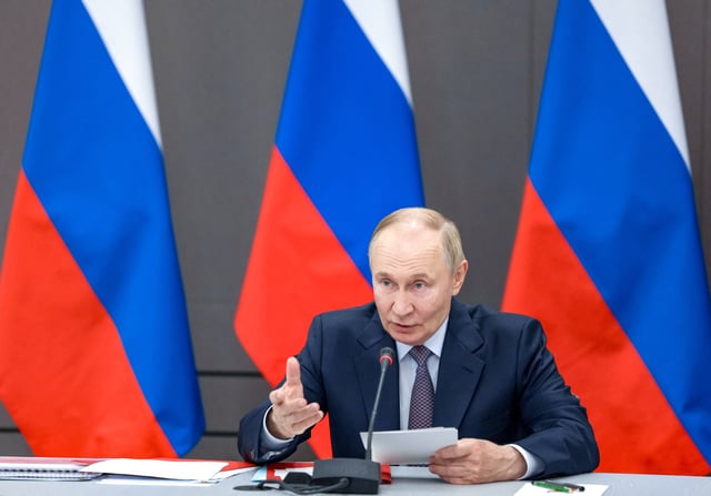 Russian President Vladimir Putin chairs a meeting of the Military-Industrial Commission in Perm, Russia September 19, 2025. Sputnik/Gavriil Grigorov/Pool via REUTERS/ File Photo