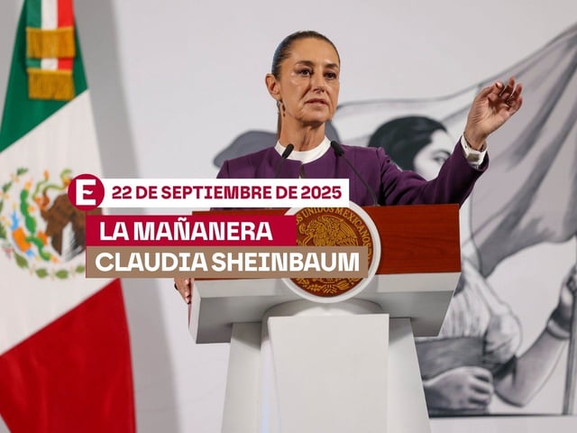 La presidenta Claudia Sheinbaum da conferencia de prensa hoy 22 de septiembre.