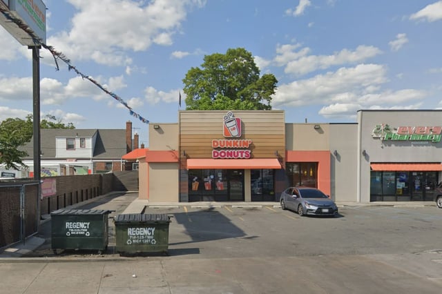 The Dunkin’ store in Cambria Heights where police say a 13-year-old boy was shot and critically injured on Sept. 22, 2025