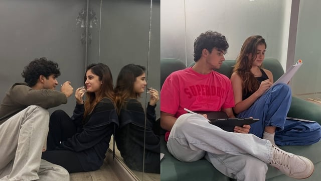 Rasha Thadani and Abhay Verma give BTS pictures. (Photo Credit: Instagram/ Rasha Thadani)
