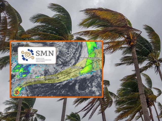 Gabrielle sube a categoría 3 en el Atlántico, lejos de México. | Crédito: SMN