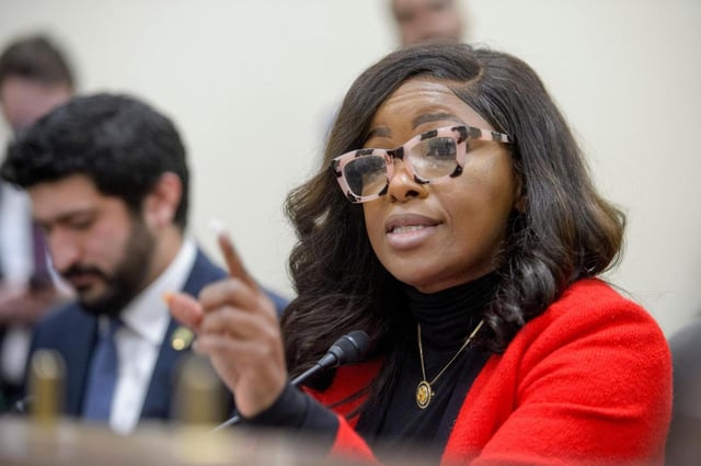Rep. Jasmine Crockett, D-Tex., said on CNN’s "State of the Union" on Sunday that she was disappointed in her white Democratic colleagues. "For the most part, the only people that voted no were people of color because the rhetoric that Charlie Kirk's continuously put out there was rhetoric that specifically targeted people of color," she said. (ROD LAMKEY JR. AP FILE)