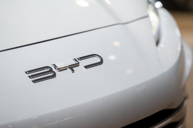 A la hora del descanso de la media sesión, los títulos de BYD bajaban un 3,43% en la Bolsa de Hong Kong. (Photo by JONAS ROOSENS / Belga / AFP) / Belgium OUT