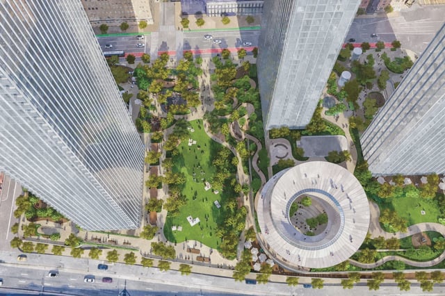 The proposed Freedom Plaza landscape