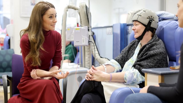 The Princess of Wales on a visit to the Royal Marsden Hospital, where she received her cancer treatment this year