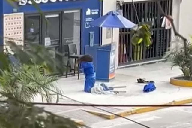 Mujer resultó herida tras feroz ataque de abejas en plena calle. (Foto: Captura/Latina)