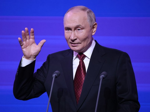 MOSCOW, RUSSIA - SEPTEMBER 13 (RUSSIA OUT) Russian President Vladimir Putin delivers a speech during the celebration of the City Day, on September 13, 2025, in Moscow, Russia. Muscovites mark the 878th anniversary of Moscow this weekend. (Photo by Contributor/Getty Images)
