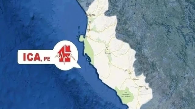 El sismo fue registrado 39 kilómetros al sur de Marcona.
