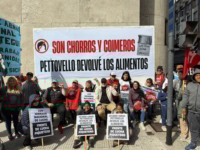 El Frente de Lucha Piquetero, al convocar a la manifestación
