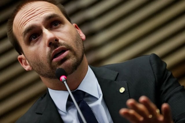 Fotografía de archivo del diputado brasileño Eduardo Bolsonaro, hijo del presidente Jair Bolsonaro. Foto: EFE/ Fernando Bizerra