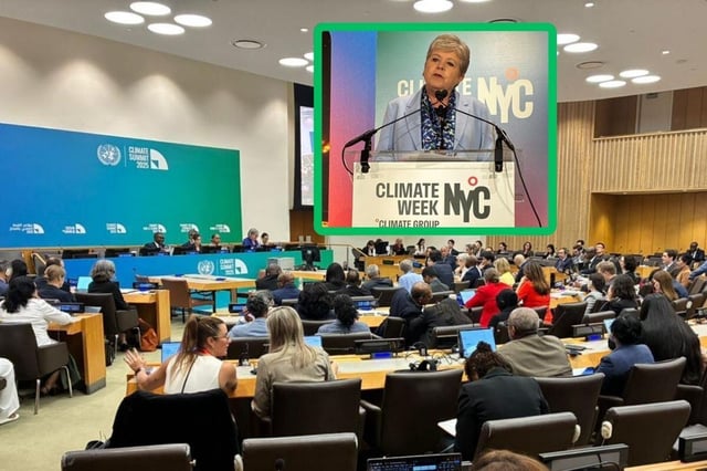 La secretaria Alicia Bárcena participa en la Semana del Clima en Nueva York.