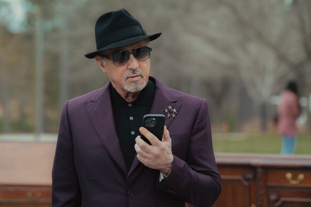 Sylvester Stallone as Dwight Manfredi in Tulsa King, episode 1, season 3, streaming on Paramount+, 2025.