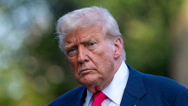 U.S. President Donald Trump is seen outside the White House on July 15, days before he filed his lawsuit against the Wall Street Journal.