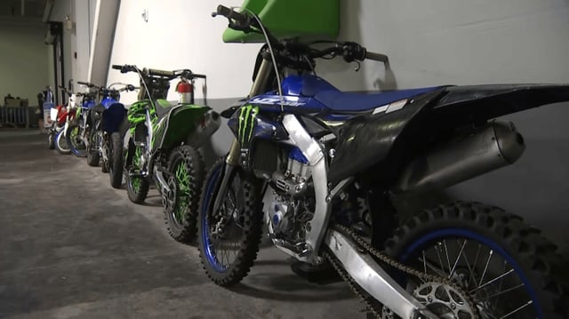 Dirt bikes seized by San Francisco police. (Sept. 22, 2025)