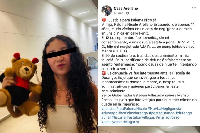La pareja actual de la madre habría sido el médico que llevó a cabo el procedimiento. | Crédito: redes sociales