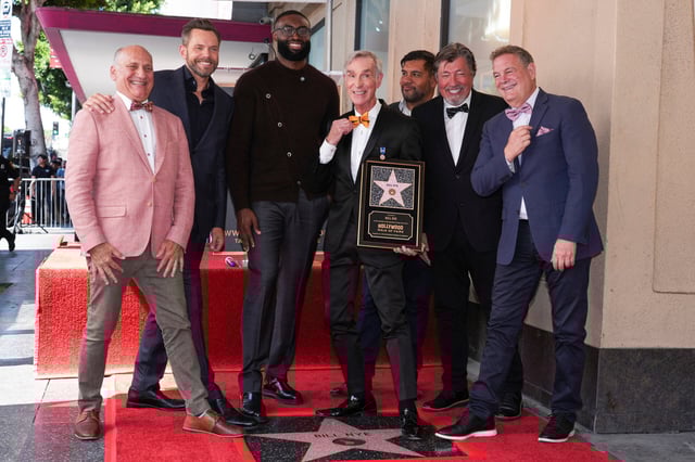 Jaylen Brown was on hand in Hollywood to honor Bill Nye.