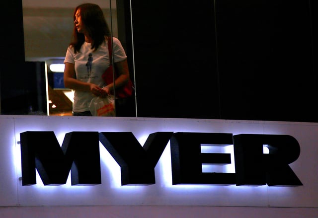 A customer is seen inside a retail store for Australia's Myer Holdings Ltd's in central Sydney, Australia, February 19, 2018.   REUTERS/David Gray/File Photo