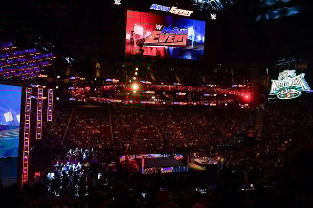 HOUSTON, TEXAS - MARCH 11: A general stadium view during WWE Monday Night RAW at Toyota Center on March 11, 2024 in Houston, Texas. (Photo by Alex Bierens de Haan/Getty Images)